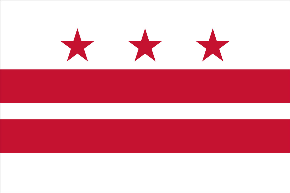 4x6" flag of Washington, DC - 4x6" desk flag of Washington, DC. Base sold separately.<BR><BR><I>Combines with our other 4x6" desk flags for discounts.</I>